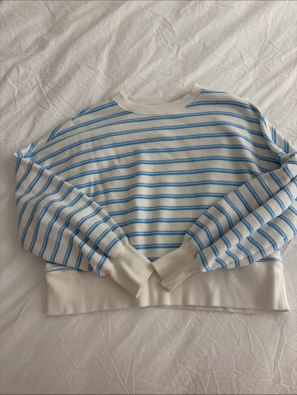 Aerie Crewneck Striped Sweatshirt, Size XS